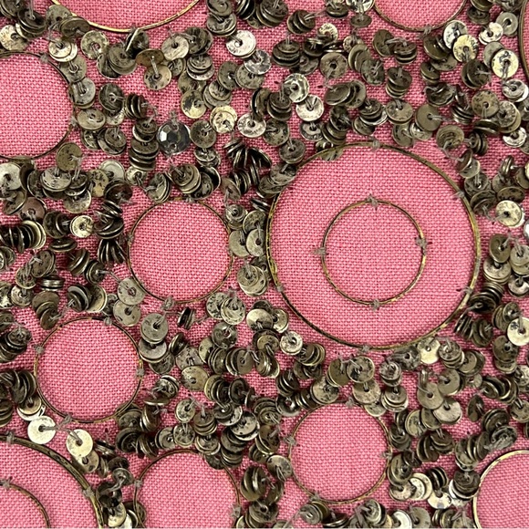 Roberta Freymann Womens Sleeveless Dress Rose Pink Metallic Sequin size Medium - Picture 4 of 12